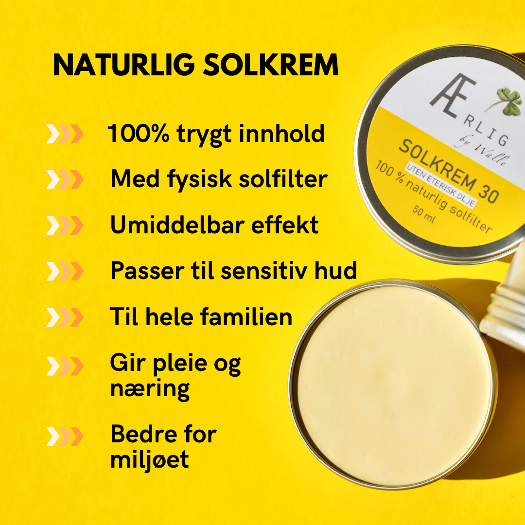 Naturlig solkrem med fysisk solfilter_ ærlig by walle