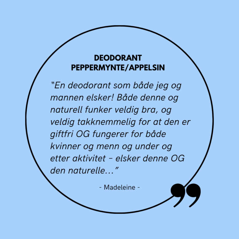 Foto sitat deodorant peppermynte/appelsin