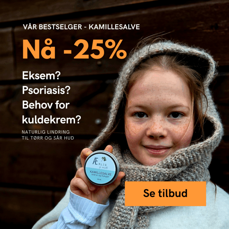 Foto jente med kamillesalve -25% ærlig by walle