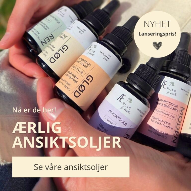 hender holder flere pipetteflasker med ansiktsolje